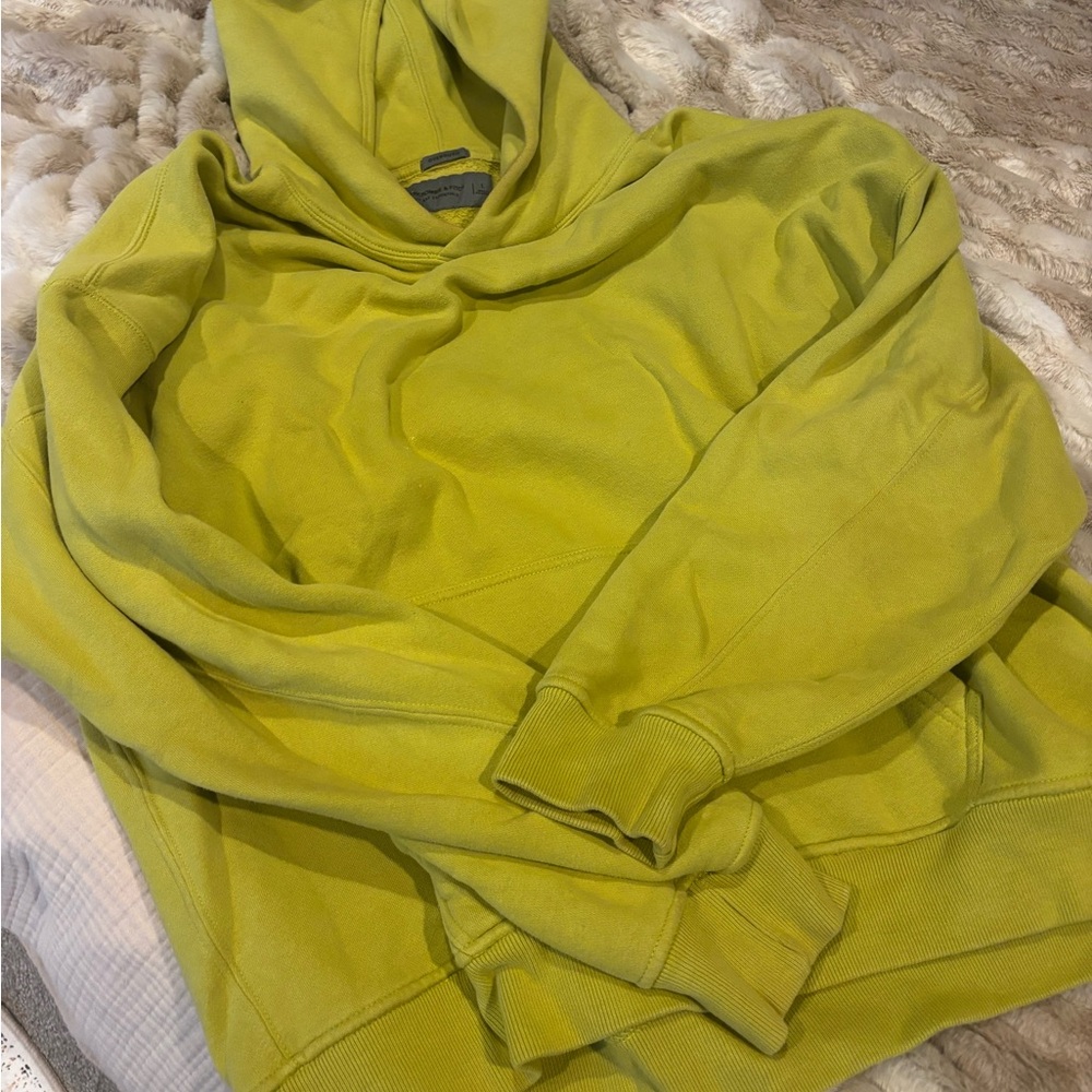 Abercrombie Men's Green Hoodie Sweater chartreuse, olive